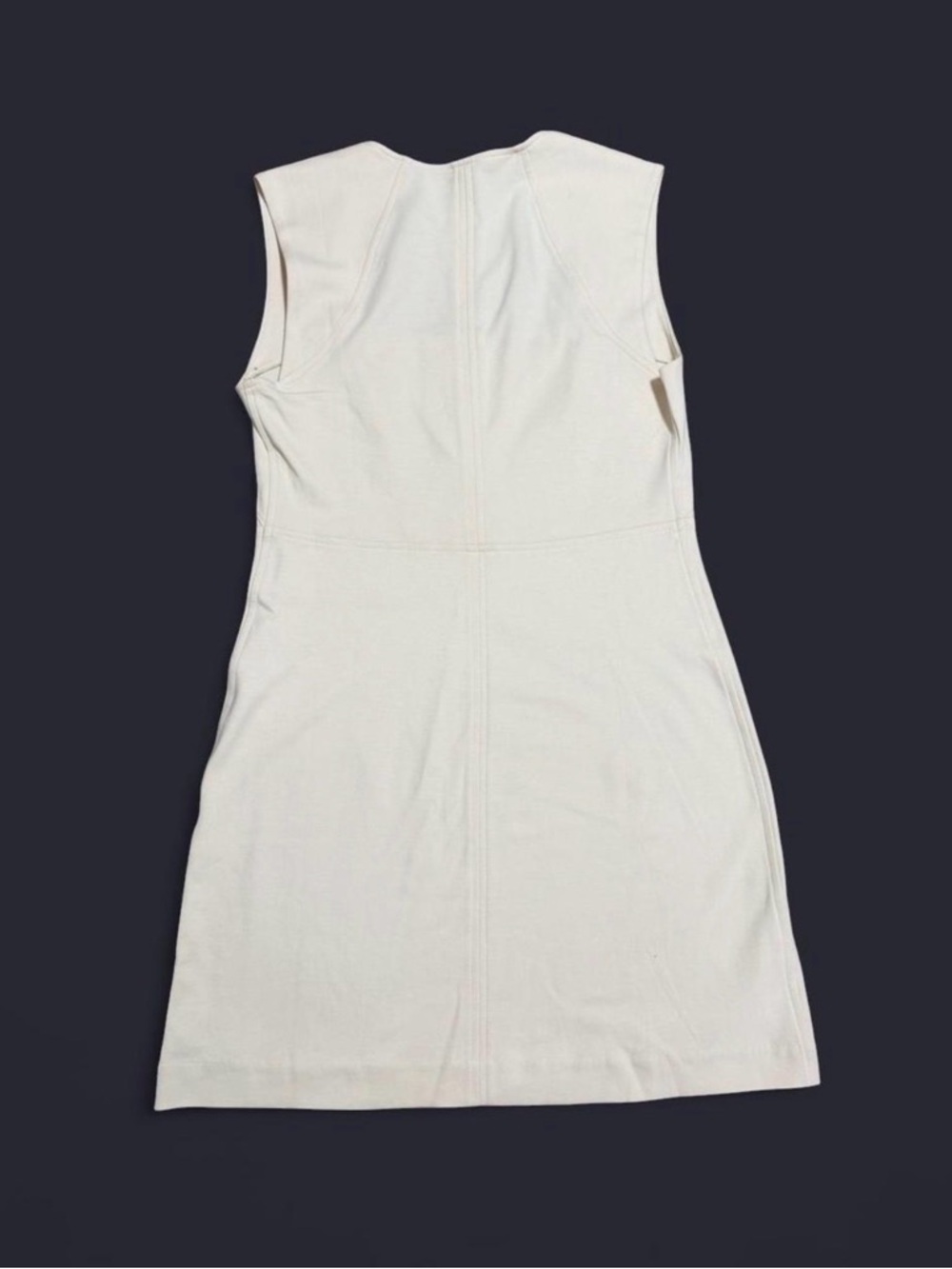 Everlane Cream Square-Neck Sleeveless Mini Dress - Picture 4 of 4
